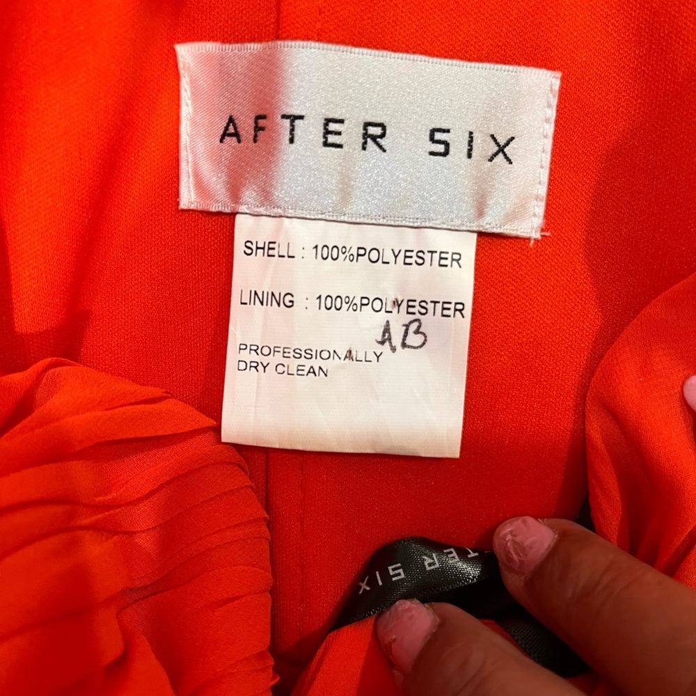 After Six Strapless Orange Dress size 4 - Picture 8 of 9